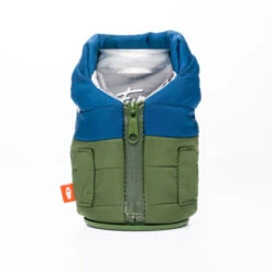 Puffin Drinkwear The Puffy Vest Olive Green Sailor Blue