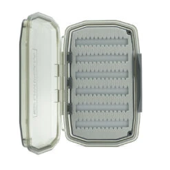 UMPQUA UPG FOAM WATERPROOF ESSENTIAL MEDIUM FLY BOX -Aero Fly Tackle 30060 FmWPEsstlMDGray OpnFrnt 02635.1680630679