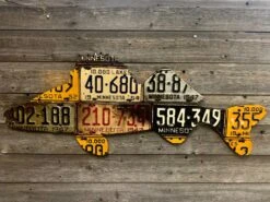 Cody Richardson Art - Minnesota Antique Walleye License Plate Art