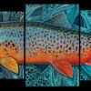 DeYoung 4 Panel Brown Teal Canvas Print -Aero Fly Tackle 4PanelBrownTealWEB