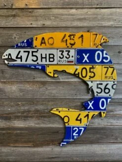 Cody Richardson Art - Russian Trout License Plate Art