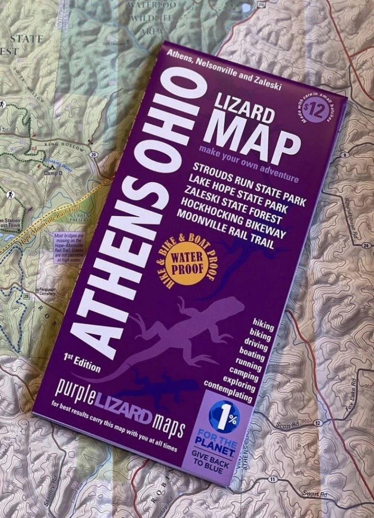 Purple Lizard Map - Athens Ohio 1st Edition 3 Purple Lizard Map - Athens Ohio 1st Edition