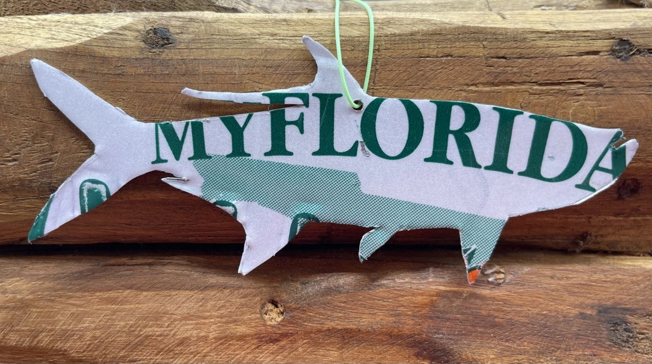 Cody Richardson Art - Florida TarponLicense Plate Christmas Ornament 4 Cody Richardson Art - Florida TarponLicense Plate Christmas Ornament - Image 2