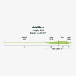 RIO Avid Bass Fly Line 7 RIO Avid Bass Fly Line -Aero Fly Tackle FW Avid Bass fly line taper