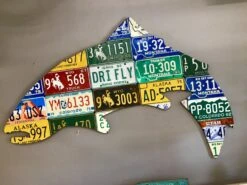 Cody Richardson Art - Extra Large 5-Foot Trout License Plate Art