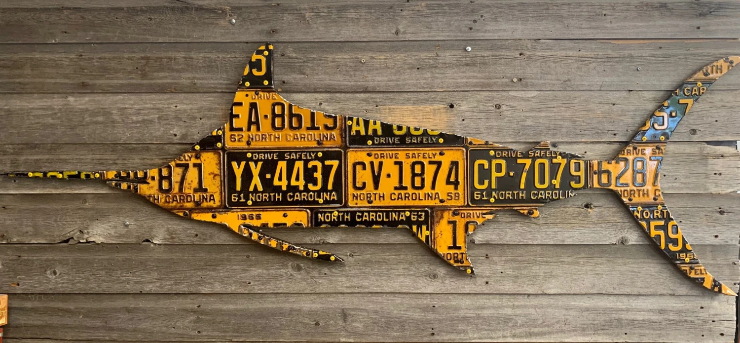 Cody Richardson Art - North Carolina Marlin License Plate Art 3 Cody Richardson Art - North Carolina Marlin License Plate Art
