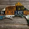 Cody Richardson Art - Idaho Large Antique 4-Foot Trout License Plate Art -Aero Fly Tackle IMG 1121