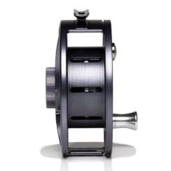 Hatch Iconic 11 Plus Fly Reel -Aero Fly Tackle Iconic11PlusReelgreyBlackLargeArborSide
