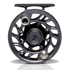 Hatch Iconic 3 Plus Fly Reel -Aero Fly Tackle Iconic3PlusReelGreyBlackLargeArborBack
