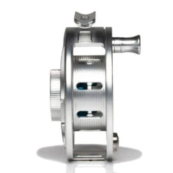 Hatch Iconic 4 Plus Fly Reel -Aero Fly Tackle Iconic4PlusReelClearBlueLargeArborSide