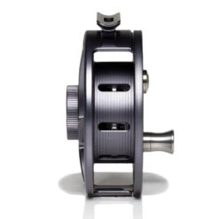 Hatch Iconic 5 Plus Fly Reel -Aero Fly Tackle Iconic5PlusReelGreyBlackLargeArborSide