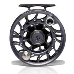Hatch Iconic 5 Plus Fly Reel -Aero Fly Tackle Iconic5PlusReelGreyBlackMidArborBack
