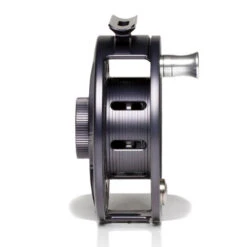 Hatch Iconic 5 Plus Fly Reel -Aero Fly Tackle Iconic5PlusReelGreyBlackMidArborSide