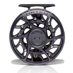 Hatch Iconic 5 Plus Fly Reel -Aero Fly Tackle Iconic5PlusReelgreyBlackMidArborFront