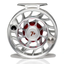 Hatch Iconic 7 Plus Fly Reel -Aero Fly Tackle Iconic7PlusReelClearRedLargeArborBack