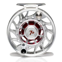 Hatch Iconic 7 Plus Fly Reel -Aero Fly Tackle Iconic7PlusReelClearRedMidArborBack