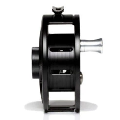 Hatch Iconic 9 Plus Fly Reel -Aero Fly Tackle Iconic9PlusReelBlackSilverLargeArborSide