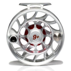 Hatch Iconic 9 Plus Fly Reel -Aero Fly Tackle Iconic9PlusReelClearRedLargeArborBack