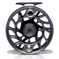 Hatch Iconic 9 Plus Fly Reel -Aero Fly Tackle Iconic9PlusReelGreyBlackLargeArborBack