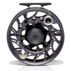 Hatch Iconic 9 Plus Fly Reel -Aero Fly Tackle Iconic9PlusReelGreyBlackMidArborBack