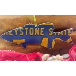 Cody Richardson Art - PA Smallmouth Bass License Plate Christmas Ornament