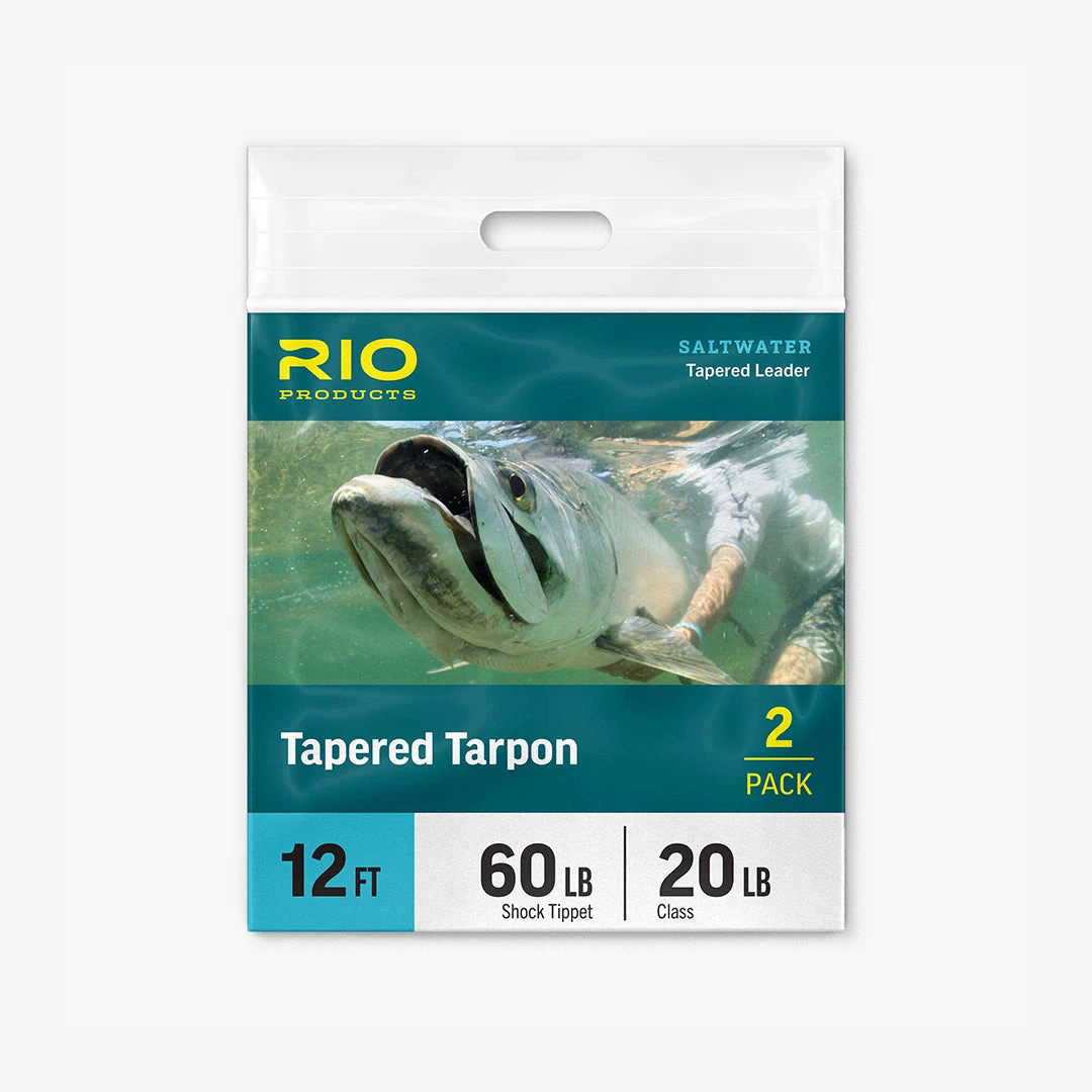 RIO TAPERED TARPON LEADER 12FT 2 PACK 3 RIO TAPERED TARPON LEADER 12FT 2 PACK