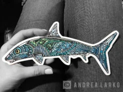 Andrea Larko Feeding Bonefish Zentangle Sticker