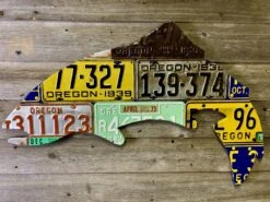 Cody Richardson Art - Oregon Antique Trout License Plate Art