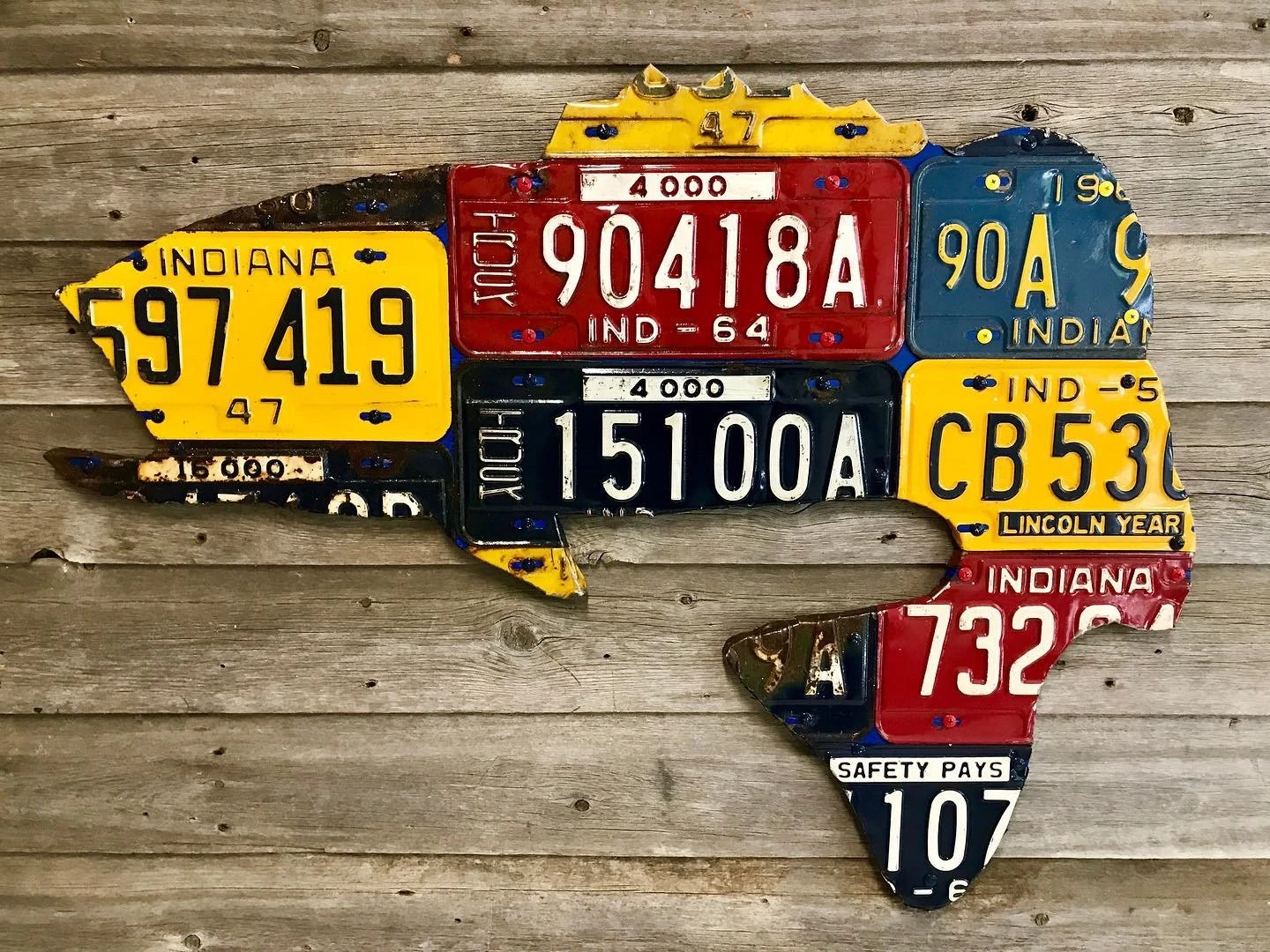 Cody Richardson Art - Indiana Largemouth Bass License Plate Art 3 Cody Richardson Art - Indiana Largemouth Bass License Plate Art