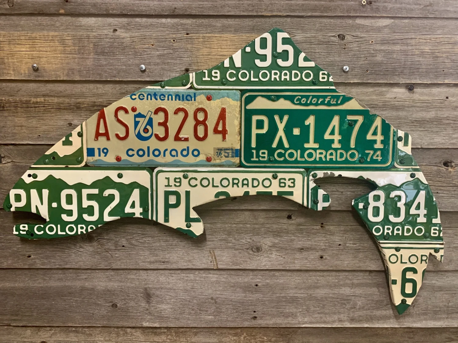 Cody Richardson Art - Colorado Vintage Trout License Plate Art 3 Cody Richardson Art - Colorado Vintage Trout License Plate Art