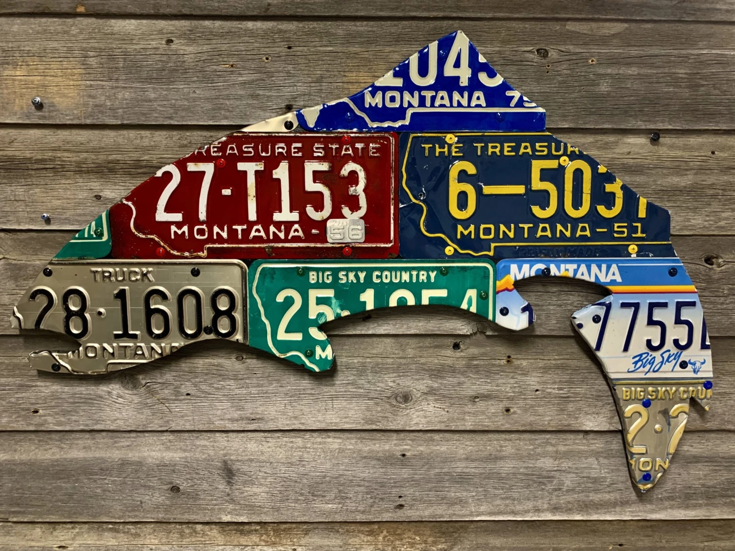 Cody Richardson Art - Montana Vintage Trout License Plate Art 3 Cody Richardson Art - Montana Vintage Trout License Plate Art