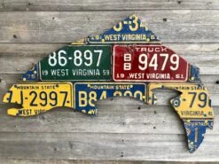 Cody Richardson Art - West Virginia Vintage Trout License Plate Art