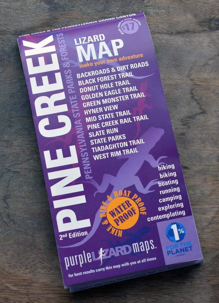 Purple Lizard Map - Pine Creek/Pennsylvania Grand Canyon 3 Purple Lizard Map - Pine Creek/Pennsylvania Grand Canyon